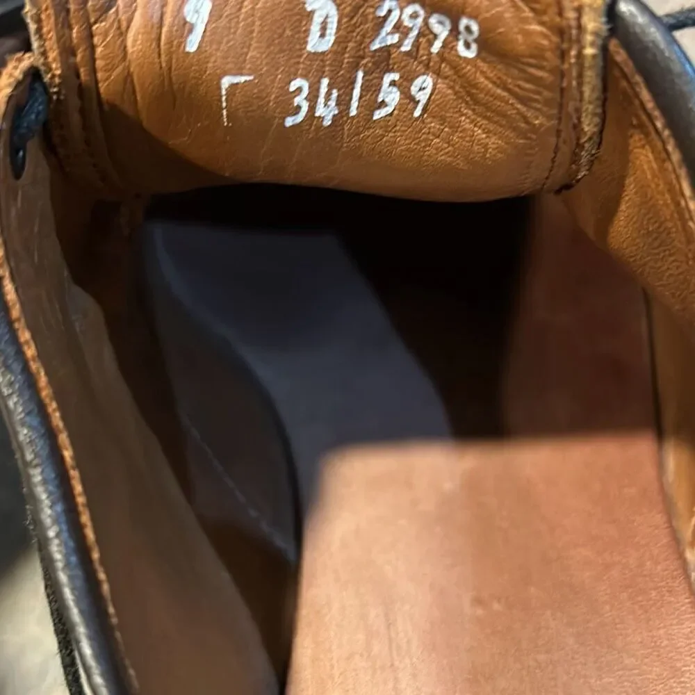 Allen Edmonds Lexington Brown Leather Captoe Derby Loafers Sz 9